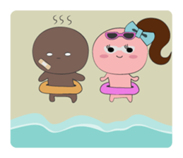 Trutte-kun & Trutte-chan Summer Vacation sticker #799367