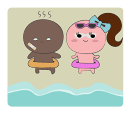 Trutte-kun & Trutte-chan Summer Vacation sticker #799367