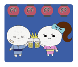 Trutte-kun & Trutte-chan Summer Vacation sticker #799375