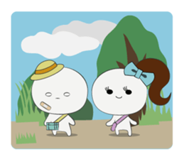 Trutte-kun & Trutte-chan Summer Vacation sticker #799389