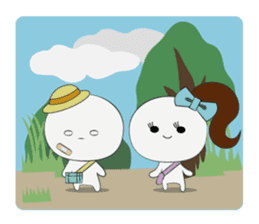 Trutte-kun & Trutte-chan Summer Vacation sticker #799389
