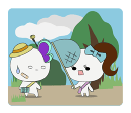Trutte-kun & Trutte-chan Summer Vacation sticker #799390