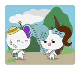 Trutte-kun & Trutte-chan Summer Vacation sticker #799390