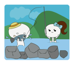 Trutte-kun & Trutte-chan Summer Vacation sticker #799394