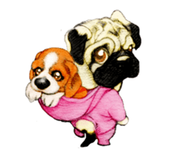 Dog illust sticker #799559