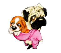 Dog illust sticker #799559