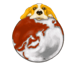 Dog illust sticker #799573