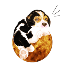 Dog illust sticker #799587