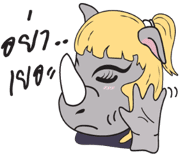 I'm A Rhyno Girl sticker #800748
