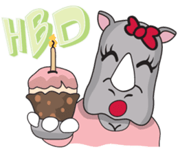 I'm A Rhyno Girl sticker #800751