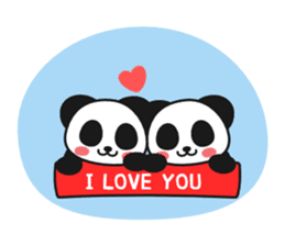 Panda In Love sticker #801468