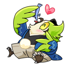 The birds in Sengoku era sticker #803030