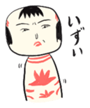 Japanese kokeshi doll stamp sticker #806307