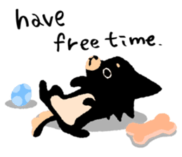 ROBO and black dogs-English version sticker #806689