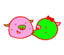 Hello! I am Colorful Pig! sticker #807084