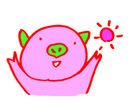 Hello! I am Colorful Pig! sticker #807088