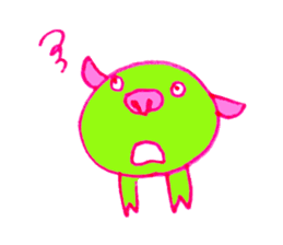 Hello! I am Colorful Pig! sticker #807090