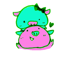 Hello! I am Colorful Pig! sticker #807091