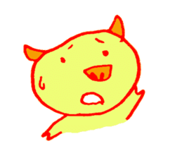 Hello! I am Colorful Pig! sticker #807095