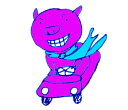 Hello! I am Colorful Pig! sticker #807096