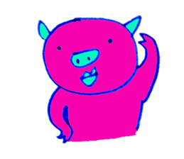Hello! I am Colorful Pig! sticker #807105