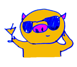 Hello! I am Colorful Pig! sticker #807106