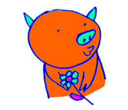 Hello! I am Colorful Pig! sticker #807107