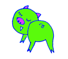 Hello! I am Colorful Pig! sticker #807109