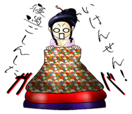 Japanese traditional Oiran stickers 1 sticker #807244