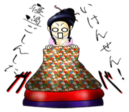 Japanese traditional Oiran stickers 1 sticker #807244