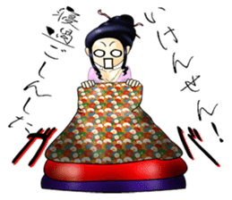 Japanese traditional Oiran stickers 1 sticker #807244