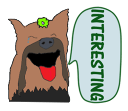 A cheerful Yorkshire terrier The second sticker #807288