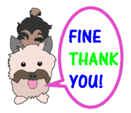 A cheerful Yorkshire terrier The second sticker #807314