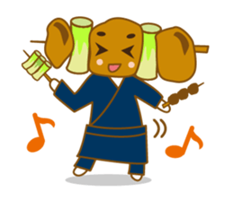 Variety of foods and a gluttonous cat. sticker #808929