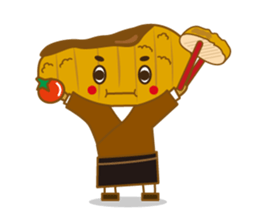 Variety of foods and a gluttonous cat. sticker #808934