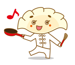 Variety of foods and a gluttonous cat. sticker #808937