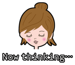 Message girl No.1 English ver. sticker #809799