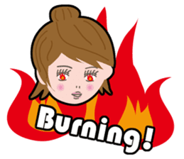 Message girl No.1 English ver. sticker #809801