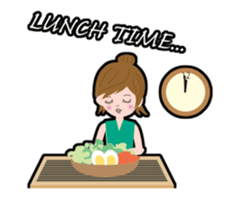 Message girl No.1 English ver. sticker #809805