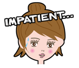 Message girl No.1 English ver. sticker #809806