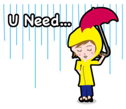 Message girl No.1 English ver. sticker #809810