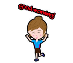 Message girl No.1 English ver. sticker #809811