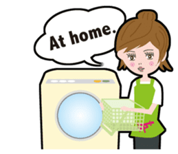 Message girl No.1 English ver. sticker #809813