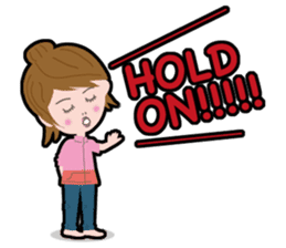 Message girl No.1 English ver. sticker #809816