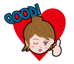 Message girl No.1 English ver. sticker #809817