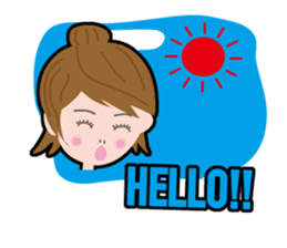 Message girl No.1 English ver. sticker #809818