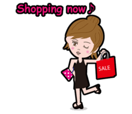 Message girl No.1 English ver. sticker #809819