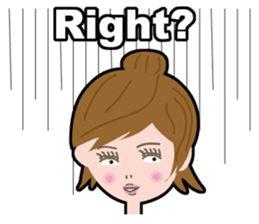 Message girl No.1 English ver. sticker #809822