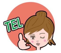 Message girl No.1 English ver. sticker #809823