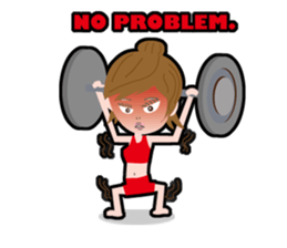 Message girl No.1 English ver. sticker #809824